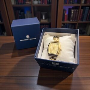 Montres Prestige by Invicta Gold Tone Watch New in Box
